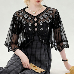 Polyester with Plastic Shawls&nbsp;AJEW-CY0003-23