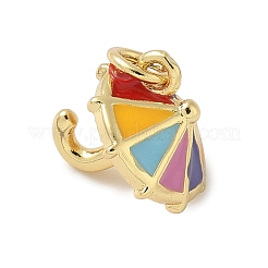 Brass Enamel Charms&nbsp;KK-C110-30G-02
