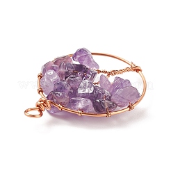 Natural Gemstone Chip Pendants&nbsp;PALLOY-JF01553