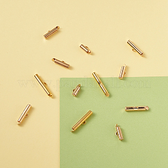 Brass Slide On End Clasp Tubes&nbsp;KK-TA0007-29G