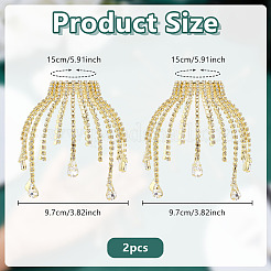 2Pcs Iron Rhinestone Glass Wine Glass Charms&nbsp;HJEW-OC00383