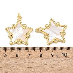 Natural Shell Star Pendants&nbsp;X-KK-L251-43G-02