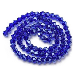 Transparent Electroplate Glass Beads Strands&nbsp;GLAA-F029-3mm-C06