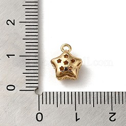 Brass Micro Pave Cubic Zirconia Pendants&nbsp;KK-F865-19G