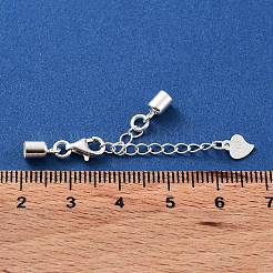 925 Sterling Silver Curb Chain Extender&nbsp;STER-G039-04A-S