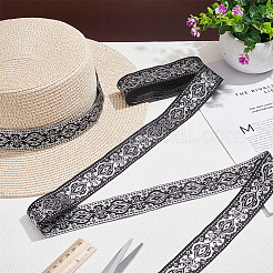 Vintage Jacquard Polyester Ribbon&nbsp;OCOR-WH0109-341B