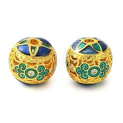 Rack Plating Brass Enamel Beads&nbsp;KK-G501-09G