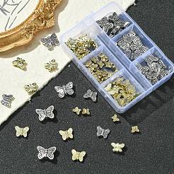 91Pcs 6 Styles Tibetan Style Alloy Butterfly Beads&nbsp;FIND-YW0004-92