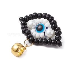 Handmade Glass Seeds European Dangle Charms&nbsp;PALLOY-MZ00349-04