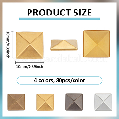 g 320Pcs 4 Colors Brass Hotfix Iron On Rivets&nbsp;KK-PH0013-49