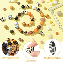 DIY Leopard Print Beadable Pen Beads Kits&nbsp;DIY-CJ0002-65