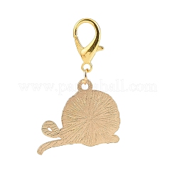 Yarn Ball Alloy Enamel Pendants Decorations&nbsp;HJEW-JM00829