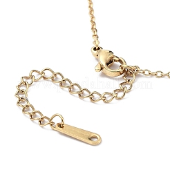 201 Stainless Steel Eye Pendant Necklace with Cable Chains&nbsp;NJEW-Q317-01G