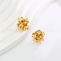 Brass Flower Stud Earrings&nbsp;IF6641-1