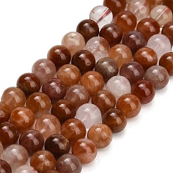 Natural Red Hematoid Quartz Beads Strands&nbsp;G-G475-A01-8mm