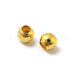 Glossy Brass Round Spacer Beads&nbsp;KK-WH0055-01G