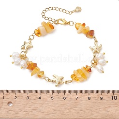 Natural Cultured Freshwater Pearl Beads Charm Bracelets&nbsp;BJEW-JB13767-01