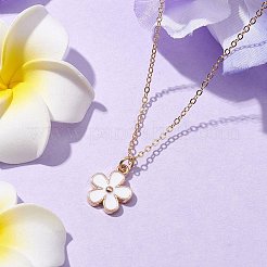 Alloy Enamel Pendant Necklaces for Women&nbsp;NJEW-JN04806