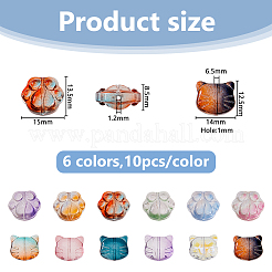 120Pcs 2 Styles Glass Beads&nbsp;GLAA-DC0001-57