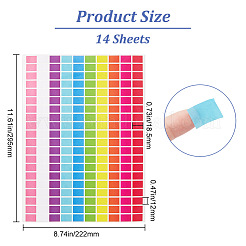 Rainbow Color Paper Self-Adhesive Blank Label Stickers&nbsp;DIY-WH0409-23