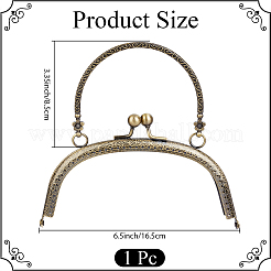 1Pc Flower Iron Kiss Lock Purse Frame Handle&nbsp;PURS-CN0001-08