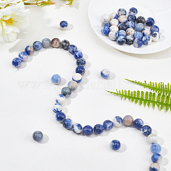Natural Sodalite Round Beads Strands&nbsp;G-OC0001-91