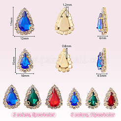 45Pcs 6 Styles Sew on Glass Rhinestone&nbsp;FIND-GA0004-48
