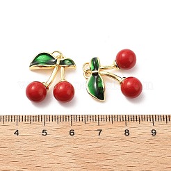 Brass Enamel Pendants&nbsp;KK-L237-018G
