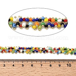 Handmade Glass Seed Beaded Cluster Chains&nbsp;CHC-K017-05G