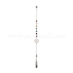 Mixed Gemstone Pointed Dowsing Pendulums&nbsp;PALLOY-JF02048
