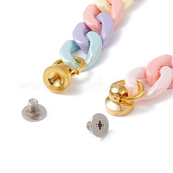 Acrylic Curb Chain for DIY Keychains&nbsp;HJEW-JM00578-01