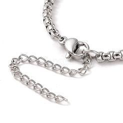 Tarnish Resistant 304 Stainless Steel Sailor's Knot Charm Bracelet with Box Chains&nbsp;LS-BJEW-P282-01P