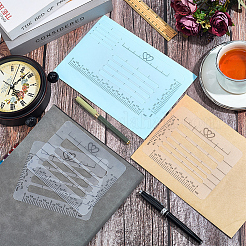 4Pcs Plastic Examination Template Rulers&nbsp;AJEW-CP0009-96