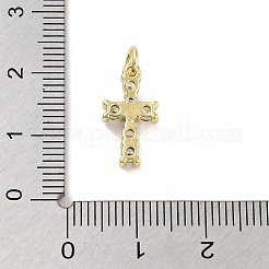 Rack Plating Brass Clear Cubic Zirconia Pendants&nbsp;KK-M293-13G