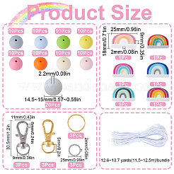 DIY Rainbow Keychain Making Kit&nbsp;DIY-SC0022-46