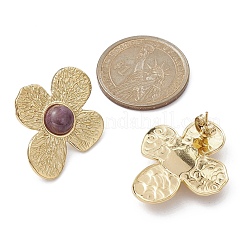 Natural Mixed Gemstone Flower Stud Earrings&nbsp;EJEW-JE05319-01