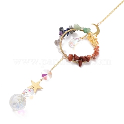Moon & Teardrop Glass Hanging Suncatchers&nbsp;LS-HJEW-I011-04G