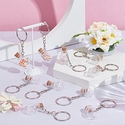 10Pcs 10 Styles Mini Glass Wishing Bottle Pendant Decorations&nbsp;KEYC-NB00033