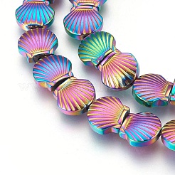 Electroplated Non-magnetic Synthetic Hematite Beads Strands&nbsp;G-P392-L01