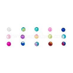 Spray Painted Crackle Glass Beads Strands&nbsp;CCG-JP0001-03A