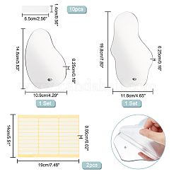 2 Sets 2 Style Acrylic Mirror Nail Art Display Board&nbsp;ODIS-PH0001-66