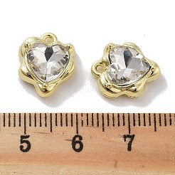 Rack Plating Alloy Rhinestone Charms&nbsp;PALLOY-F311-23G-01