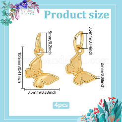 4Pcs 925 Sterling Silver Butterfly Charms&nbsp;STER-PH0004-67