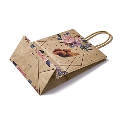 Flower Butterfly Pattern Kraft Paper Bags&nbsp;CARB-F012-03A