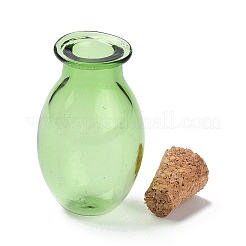 Oval Glass Cork Bottles Ornament&nbsp;X1-AJEW-O032-03F
