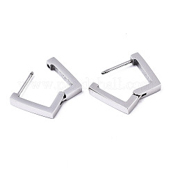 Non-Tarnish 304 Stainless Steel Huggie Hoop Earrings&nbsp;LS-STAS-R115-25P
