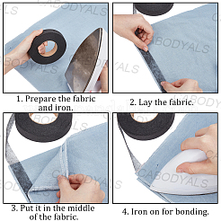 4 Rolls 2 Colors Double-sided Fabric Fusing Tape Adhesive Hem Tape&nbsp;DIY-CY0003-73