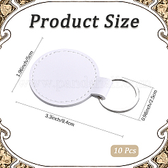 10Pcs PU Leather Keychains&nbsp;KEYC-CL0001-34A