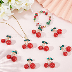 10Pcs Opaque Alloy Acrylic Pendants&nbsp;FIND-SC0020-49