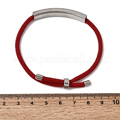 Round Nylon Milan Cord Slider Bracelet Making&nbsp;BJEW-L722-01P-16